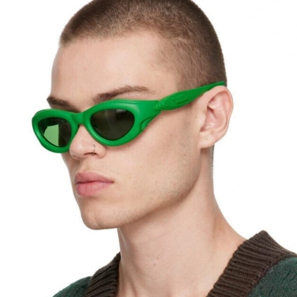 NEW BV1162S 002 BOTTEGA VENETA GREEN UNISEX  SUNGLASSES - Picture 8 of 13